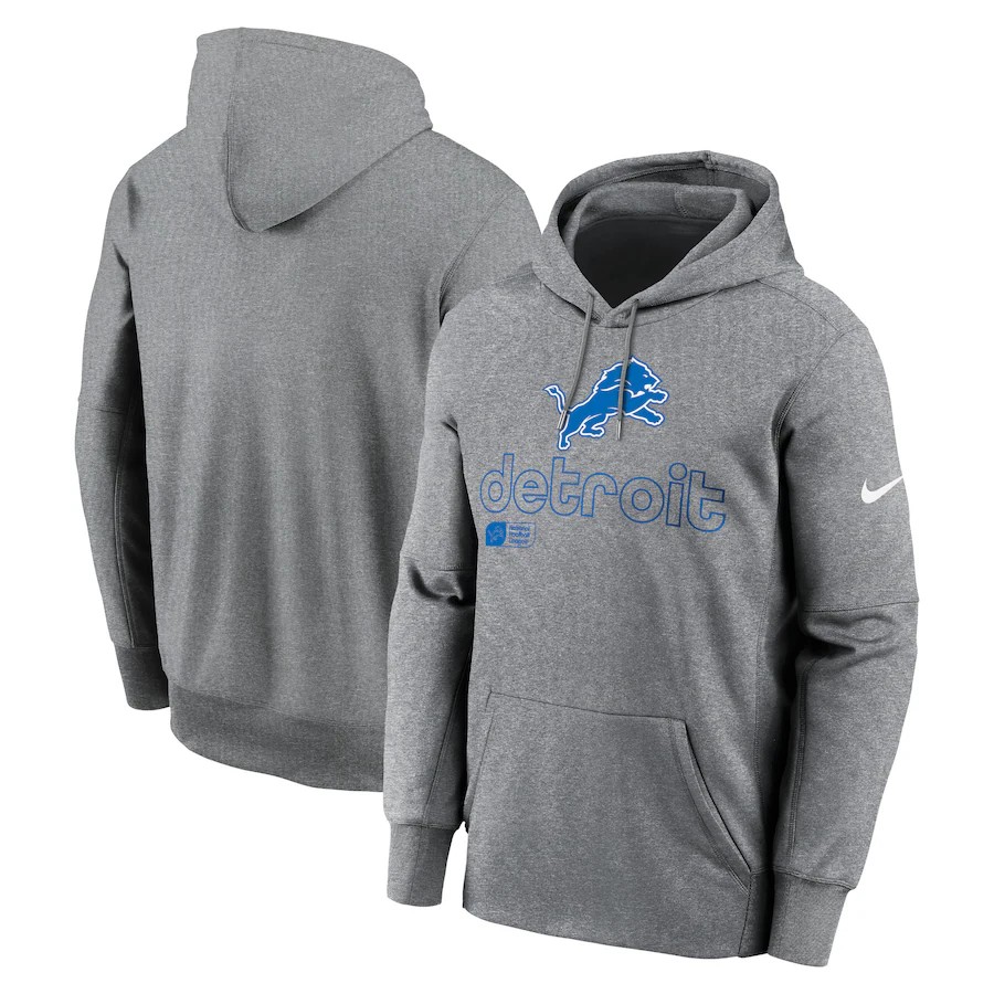 Men Detroit Lions grey 972 NFL 2024 hoodie